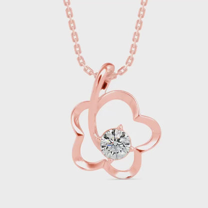 Amor Diamond Pendant-Rose Gold